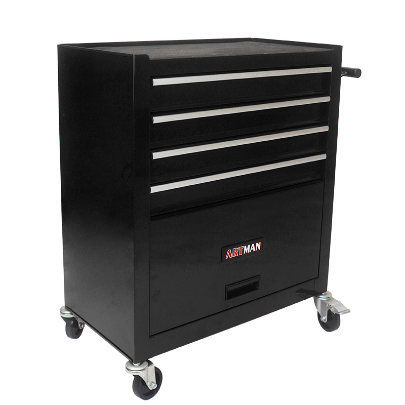 Heavy-Duty Metal Wheelie Tool Cart for Easy Mobility and Storage - Image 4
