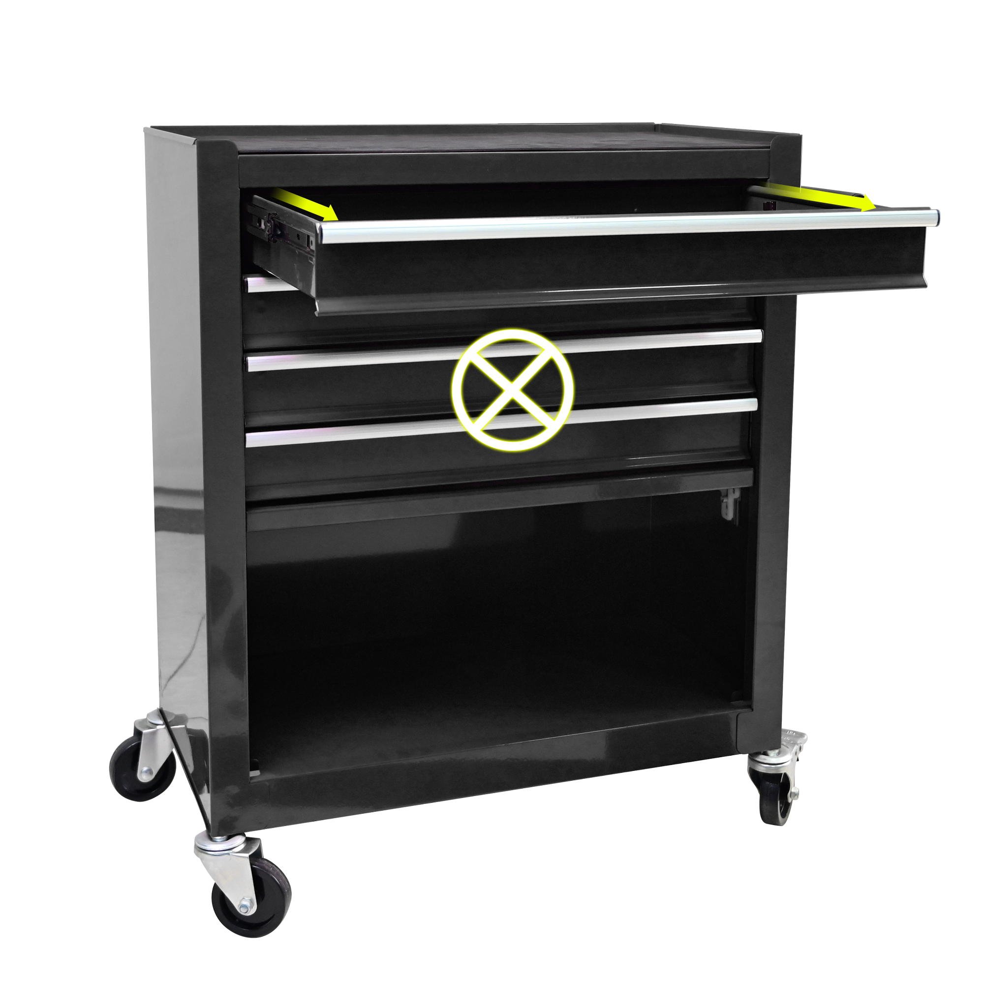 Heavy-Duty Metal Wheelie Tool Cart for Easy Mobility and Storage - Image 12