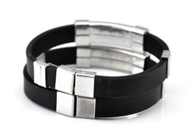 Stylish Cross Silicone Titanium Steel Bracelet - Durable & Modern Design - Image 2