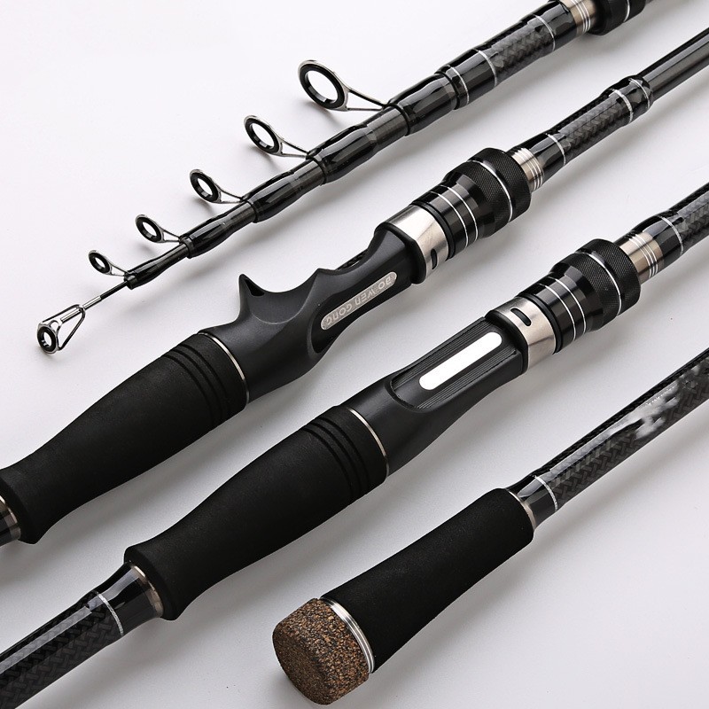 Ultra Light Carbon Telescopic Fishing Rod - Portable Straight Shank Design - Image 4