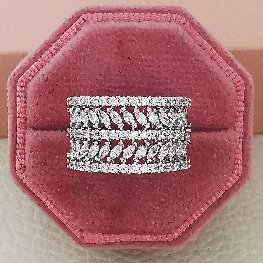 Chic European & American Style Simple Bracelet Ring for Women with Micro Inlaid Zircon - Image 6