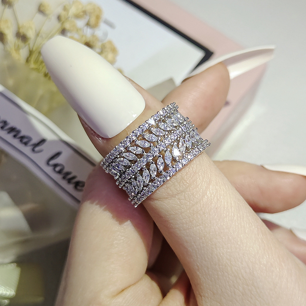 Chic European & American Style Simple Bracelet Ring for Women with Micro Inlaid Zircon - Image 7