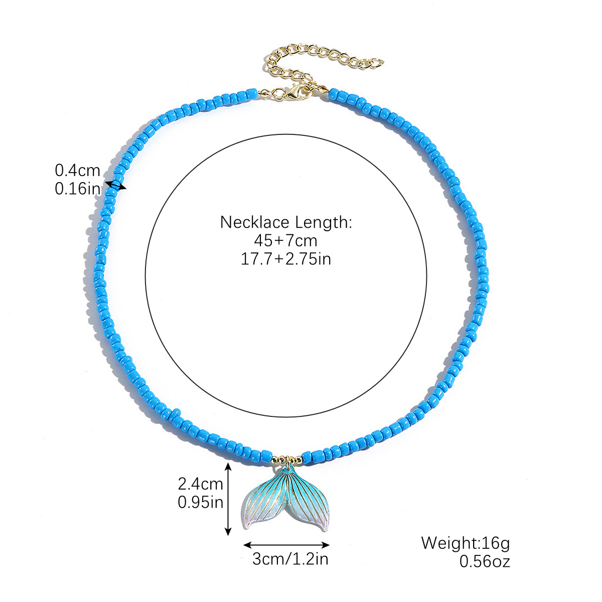 Vibrant Rice-shaped Beads String Necklace with Shell Accents - Image 3