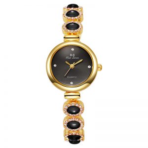 Elegant Women's Round Dial Diamond Quartz Watch - Advanced Timepiece