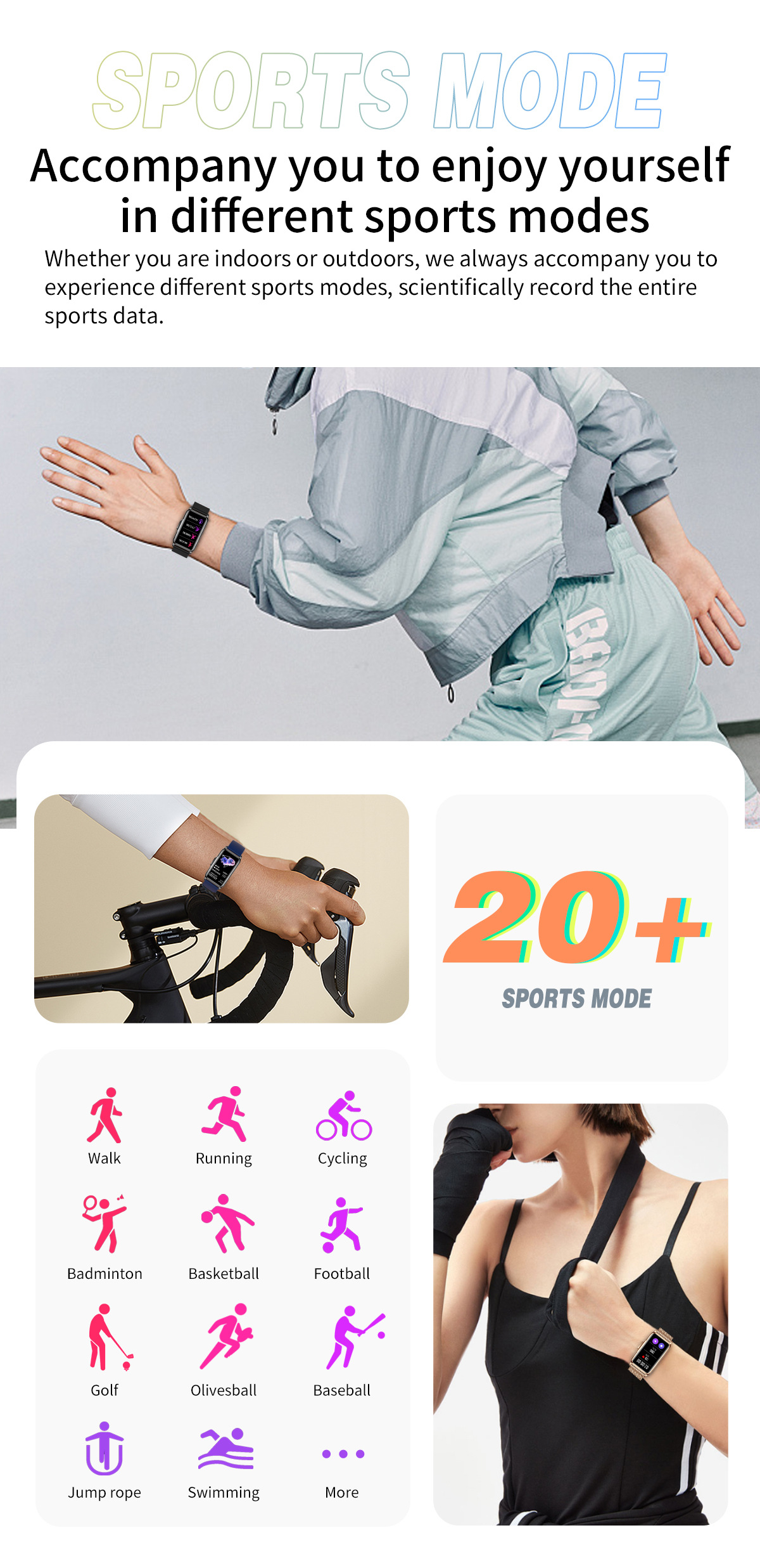 Multi-functional Outdoor Smart Sport Bracelet - Women's Health Monitoring Watch - Image 14
