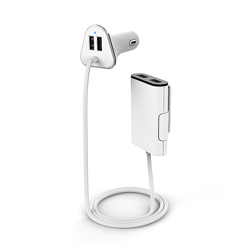 4-Port USB Car Charger 6.8A - Dual Car Cigarette Lighter Charger for Convenience - Image 3