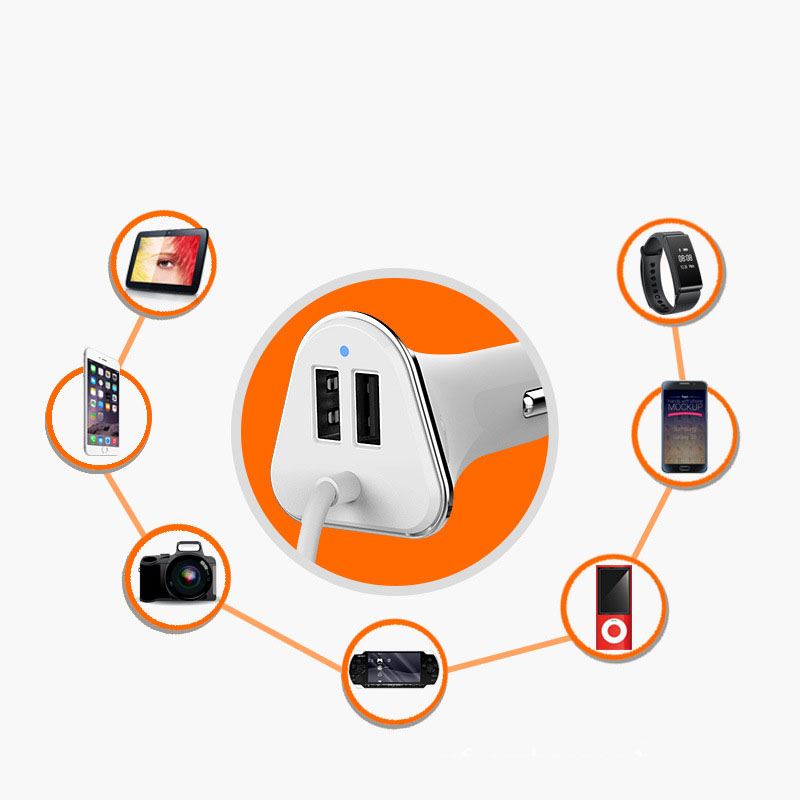 4-Port USB Car Charger 6.8A - Dual Car Cigarette Lighter Charger for Convenience - Image 6