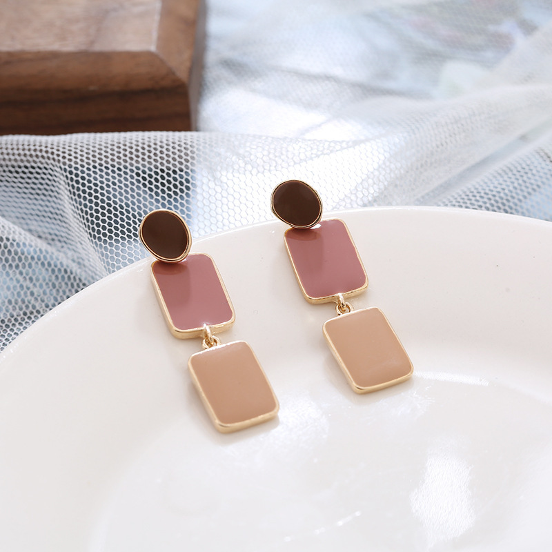 Elegant Women's Retro Morandi Oil Painting Earrings - Simple Chic Style - Image 9