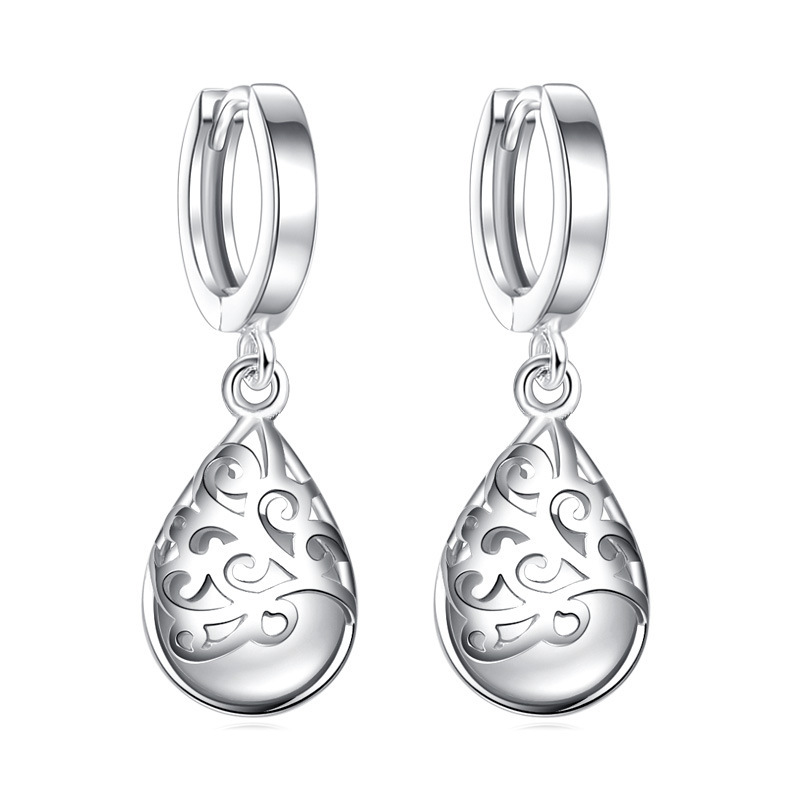 925 Silver-Plated Fashion Trend Moonlight Opal Totem Earrings for Women - Unique Wishing Pool Personality Jewelry - Image 3