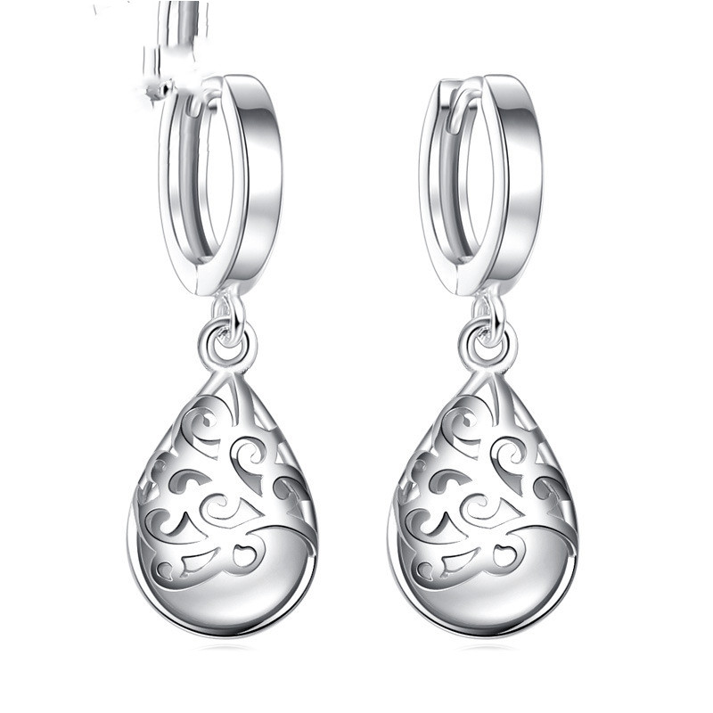925 Silver-Plated Fashion Trend Moonlight Opal Totem Earrings for Women - Unique Wishing Pool Personality Jewelry - Image 4