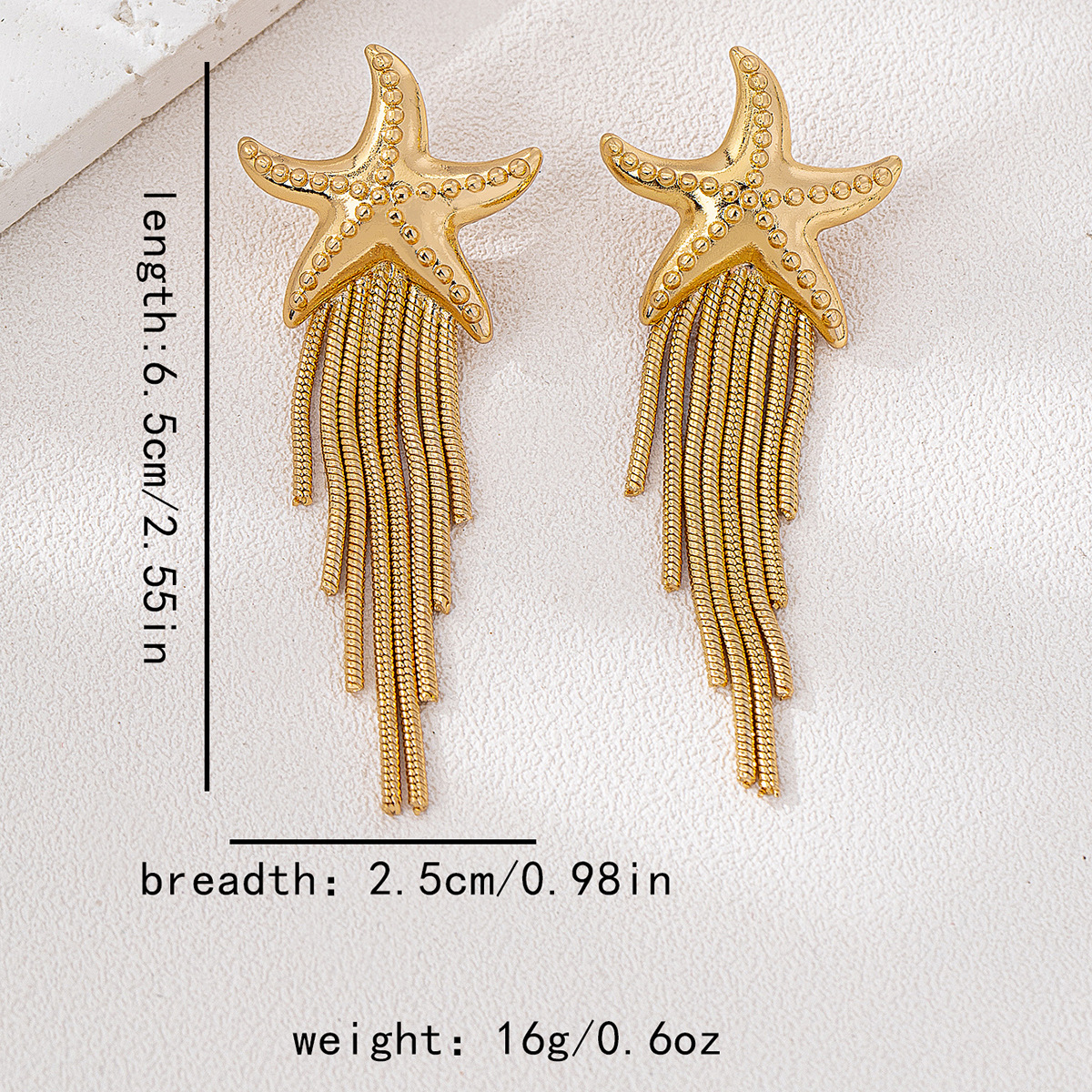 Chic Ocean-Inspired Starfish Tassel Earrings for a Creative Holiday Look - Image 5