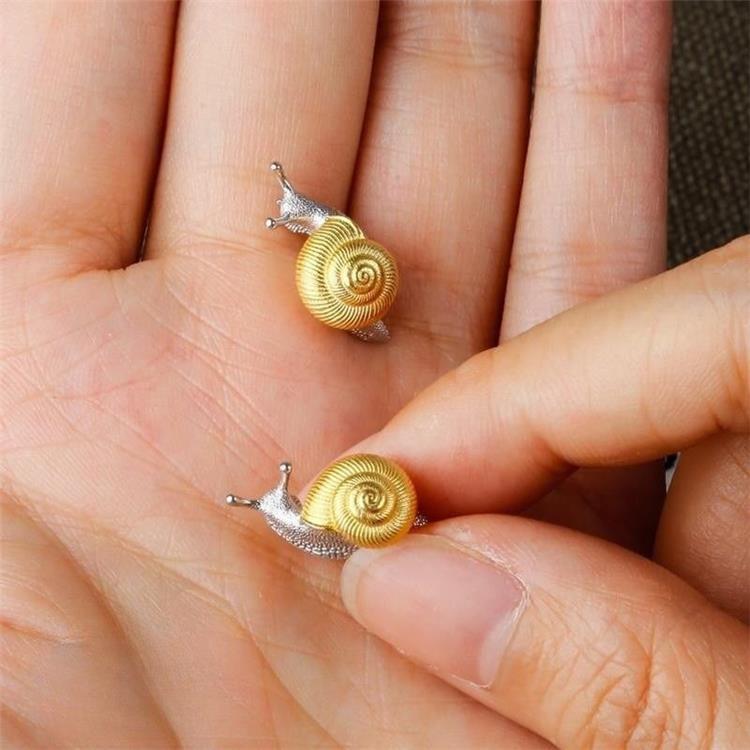 Unique Snail Ear Studs Earrings - Stylish One-Pair Package for You