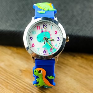 3D Silicone Dinosaur Kids' Watch - Fun and Colorful Timepiece for Children