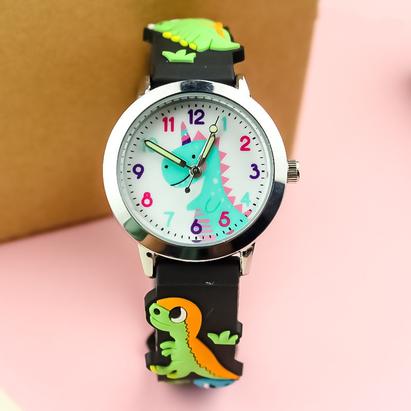 3D Silicone Dinosaur Kids' Watch - Fun and Colorful Timepiece for Children - Image 3
