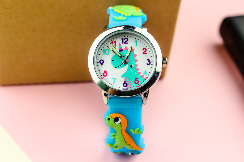 3D Silicone Dinosaur Kids' Watch - Fun and Colorful Timepiece for Children - Image 4