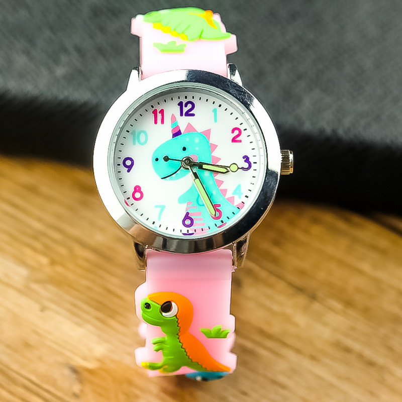 3D Silicone Dinosaur Kids' Watch - Fun and Colorful Timepiece for Children - Image 5