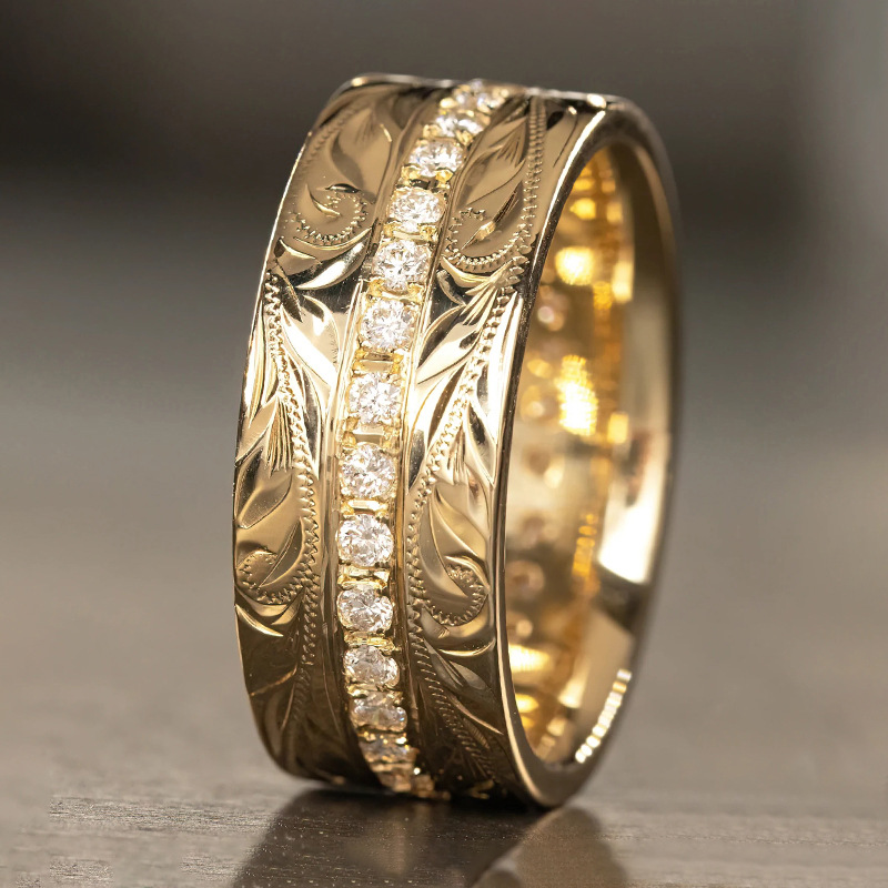 Stylish Men's and Women's Wheat Design Fashion Rings - Image 4