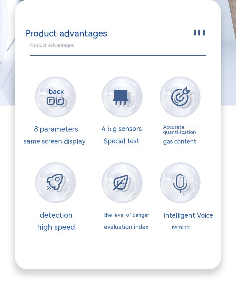 High Precision Formaldehyde Measuring Instrument - Indoor Air Quality Tester for Homes