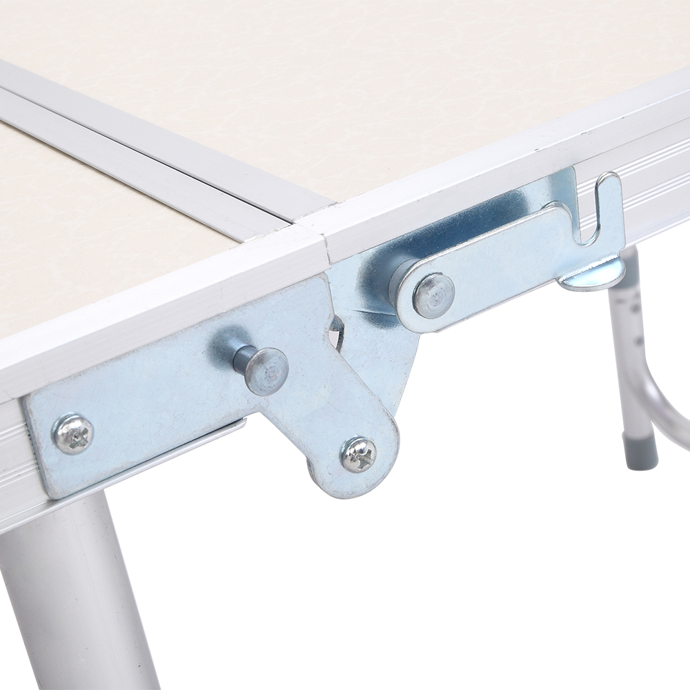 6ft Silver Outdoor Folding Table - Durable Aluminum Alloy, 50kg Capacity - Image 3