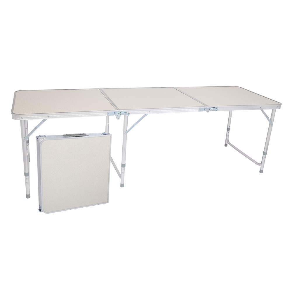 6ft Silver Outdoor Folding Table - Durable Aluminum Alloy, 50kg Capacity - Image 7