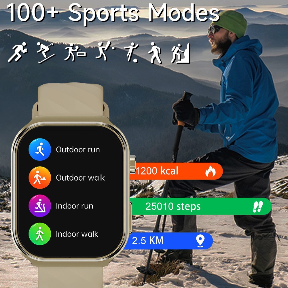 22-Inch Curved Screen U13 Smart Watch with Bluetooth Calling & Voice Assistance