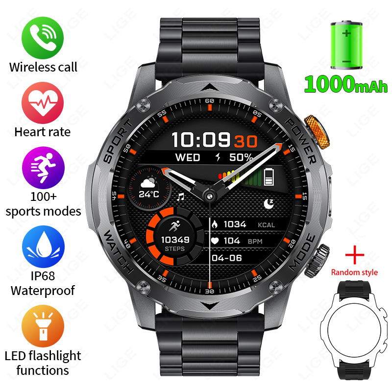 Versatile Waterproof Smart Sports Watch with Multi-Function Features
