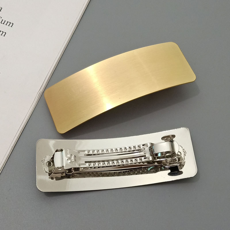 Brushed Metal Barrettes - Simple & Versatile Ponytail Clip for European American Normcore Style Fashion - Image 3