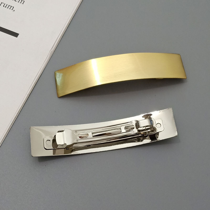 Brushed Metal Barrettes - Simple & Versatile Ponytail Clip for European American Normcore Style Fashion - Image 4