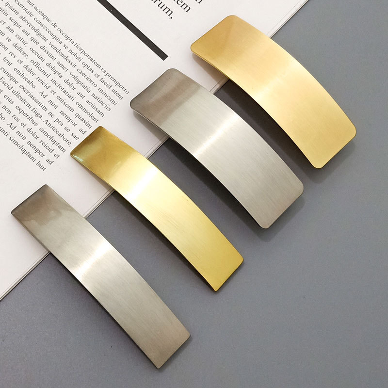 Brushed Metal Barrettes - Simple & Versatile Ponytail Clip for European American Normcore Style Fashion - Image 7