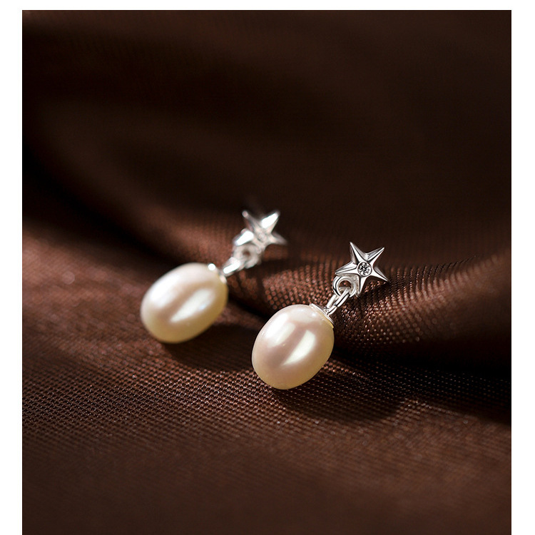 Stylish Fashion Star Pearl Ear Studs for Women - Elegant Accessory - Image 3