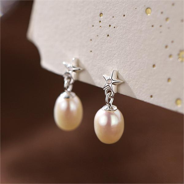 Stylish Fashion Star Pearl Ear Studs for Women - Elegant Accessory - Image 4