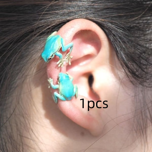 Charming Tree Frog Ear Clip & Adjustable Ring - Cute Fashion Jewelry - Image 11