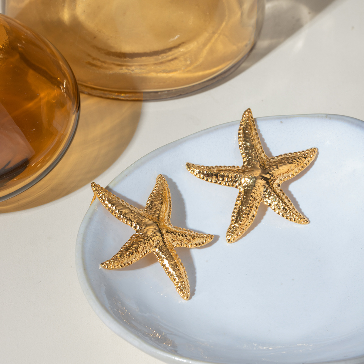Elegant Serene Gold Starfish Earrings - Perfect Ocean-Inspired Jewelry - Image 4