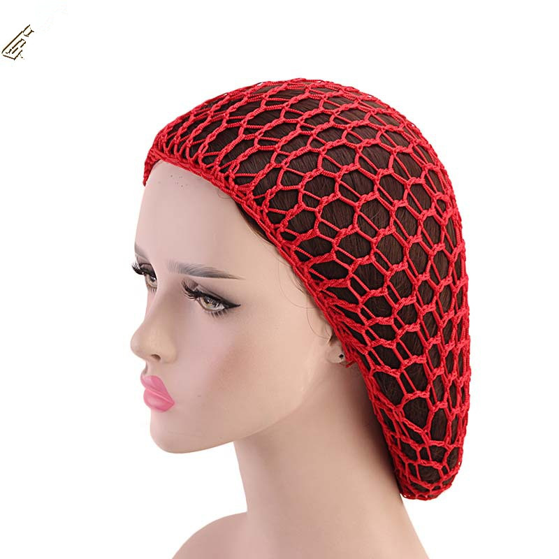 Elegant Ladies Hand Crocheted Drooping Hair Net - Long Mesh Night Cap for Hair Care - Image 2