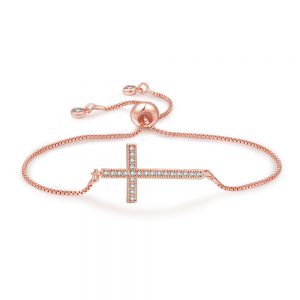 Stylish Women's Zircon Cross Bracelet - Versatile Fashion Accessory