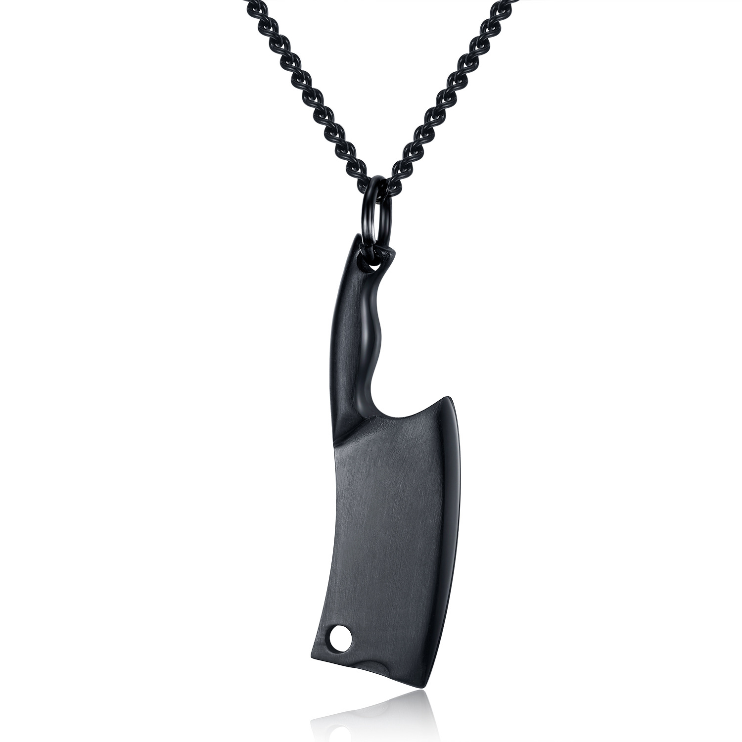 Men's Stainless Steel Necklace with Colorful Glare Classic Pendant - Stylish & Durable - Image 6