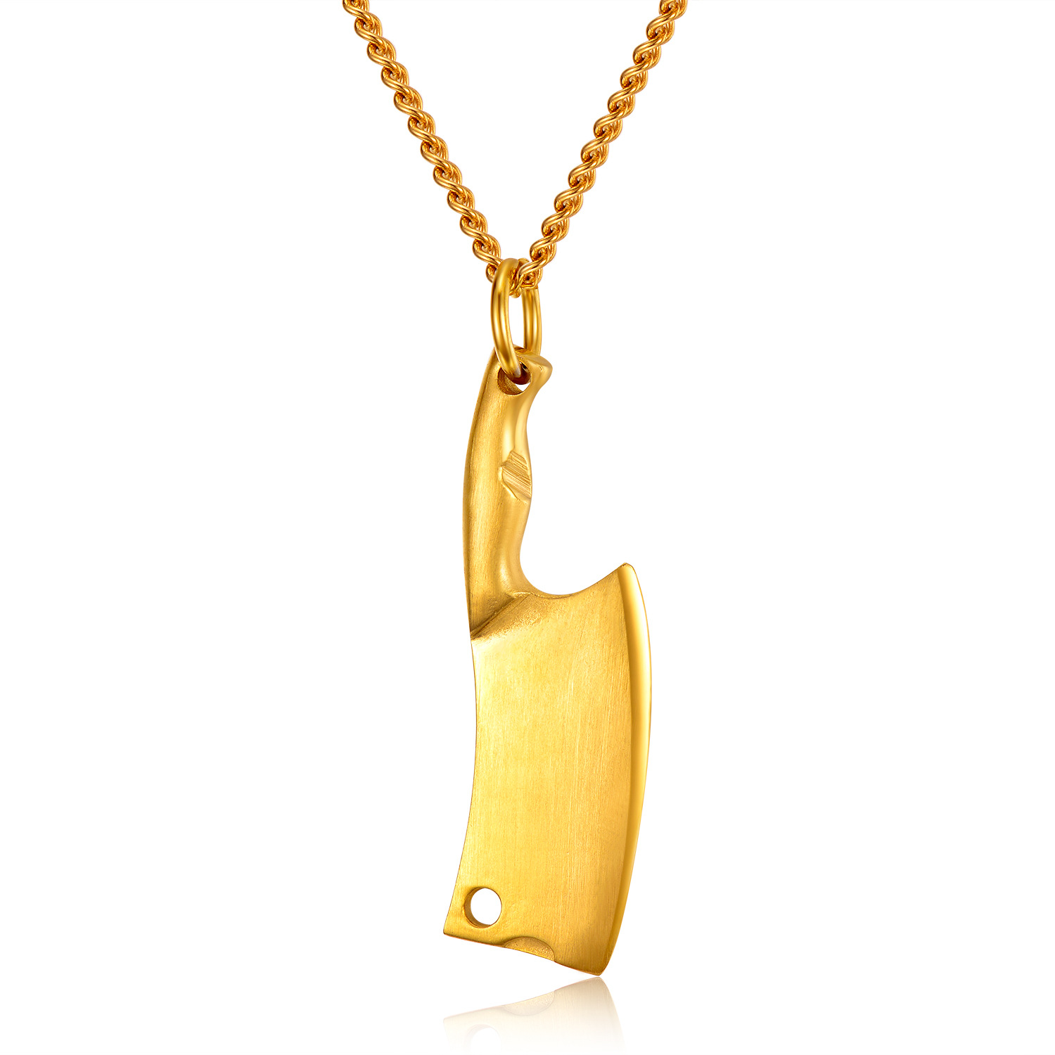 Men's Stainless Steel Necklace with Colorful Glare Classic Pendant - Stylish & Durable - Image 7