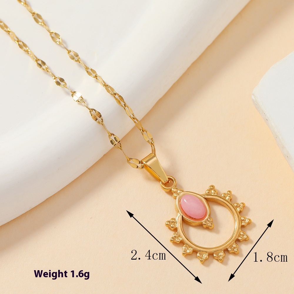 Elegant Single Pendant Stainless Steel Casting Ornament - Love Oval Design - Image 5