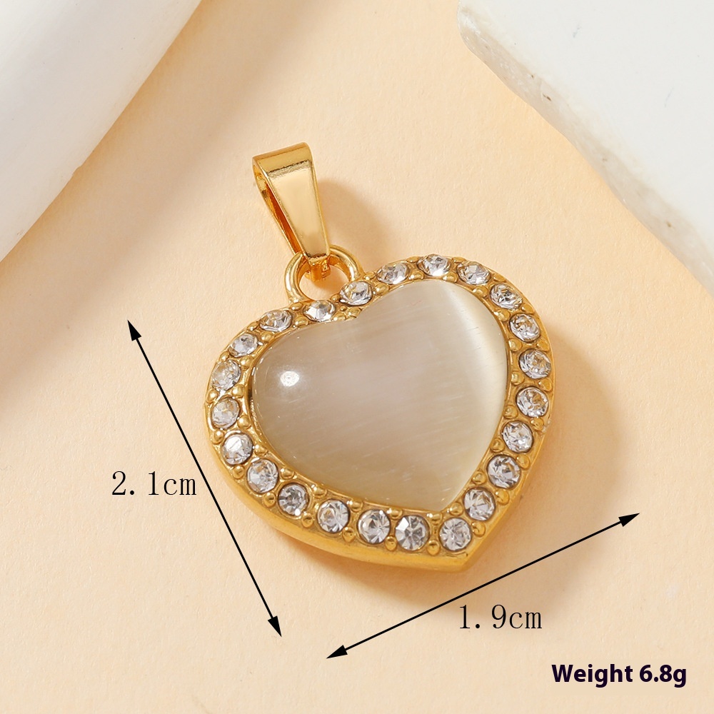 Elegant Single Pendant Stainless Steel Casting Ornament - Love Oval Design - Image 9