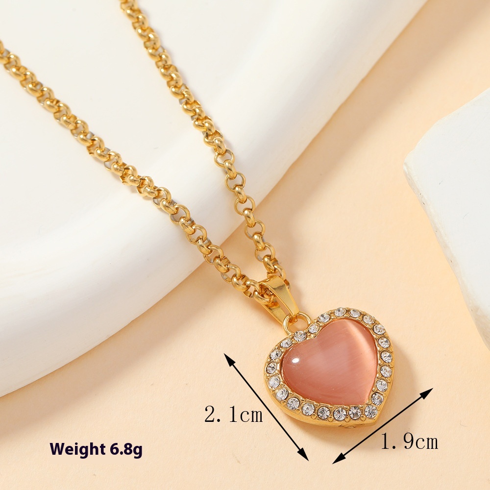 Elegant Single Pendant Stainless Steel Casting Ornament - Love Oval Design - Image 10