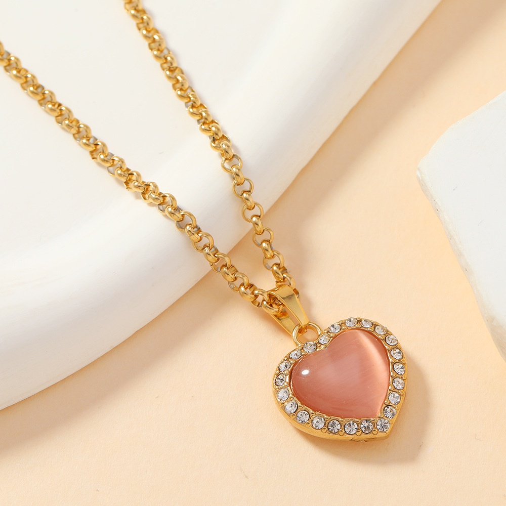 Elegant Single Pendant Stainless Steel Casting Ornament - Love Oval Design - Image 11