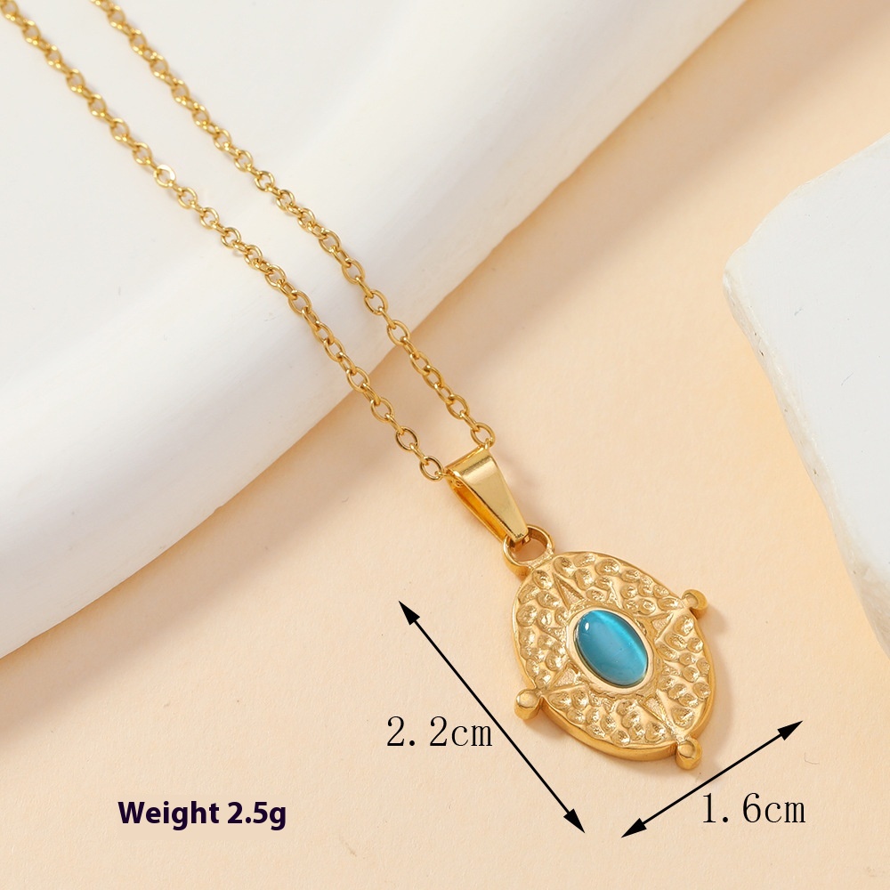 Elegant Single Pendant Stainless Steel Casting Ornament - Love Oval Design - Image 12