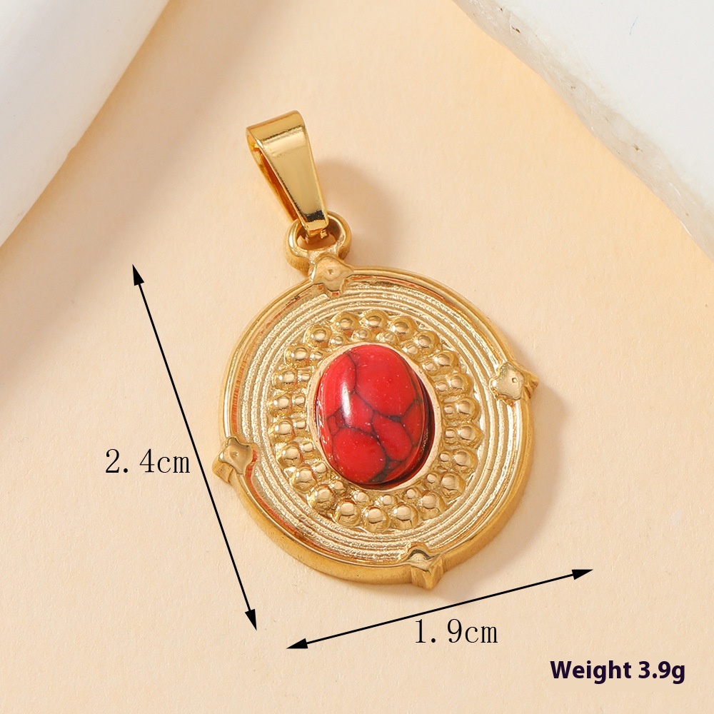 Elegant Single Pendant Stainless Steel Casting Ornament - Love Oval Design - Image 16