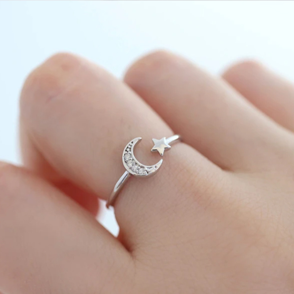 Trendy Star and Moon Ring for Women - Embrace Your Unique Style - Image 4