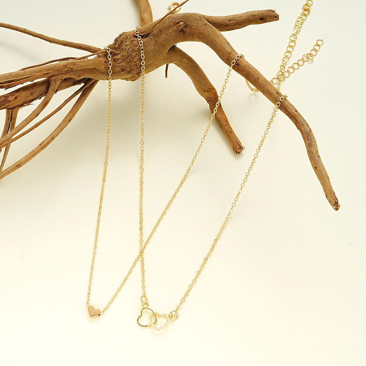 Charming Double-Layer Hollow Cross Heart Pendant Necklace for Women - Classic Heart Shaped Design - Image 5