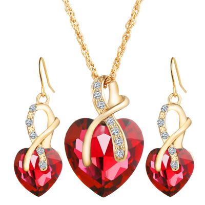 Heart-Shaped Faux Austrian Crystal Zircon Earrings - Elegant & Dazzling - Image 7