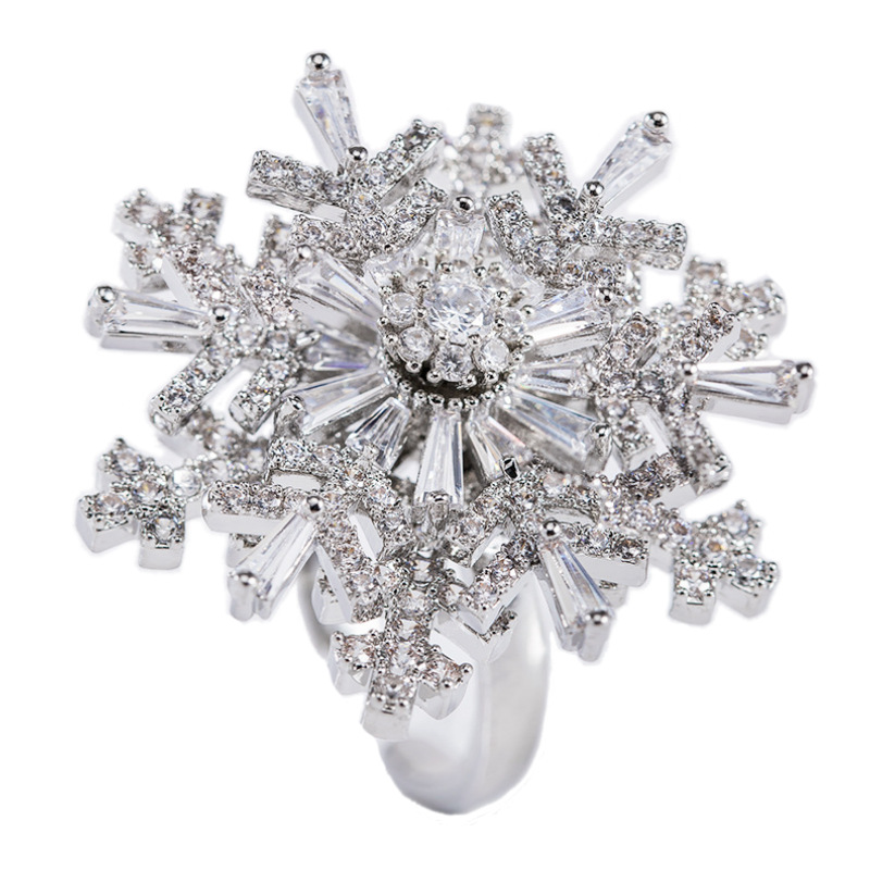 A Charming Rotatable Snowflake Ring that Twirls for Girls - Image 3