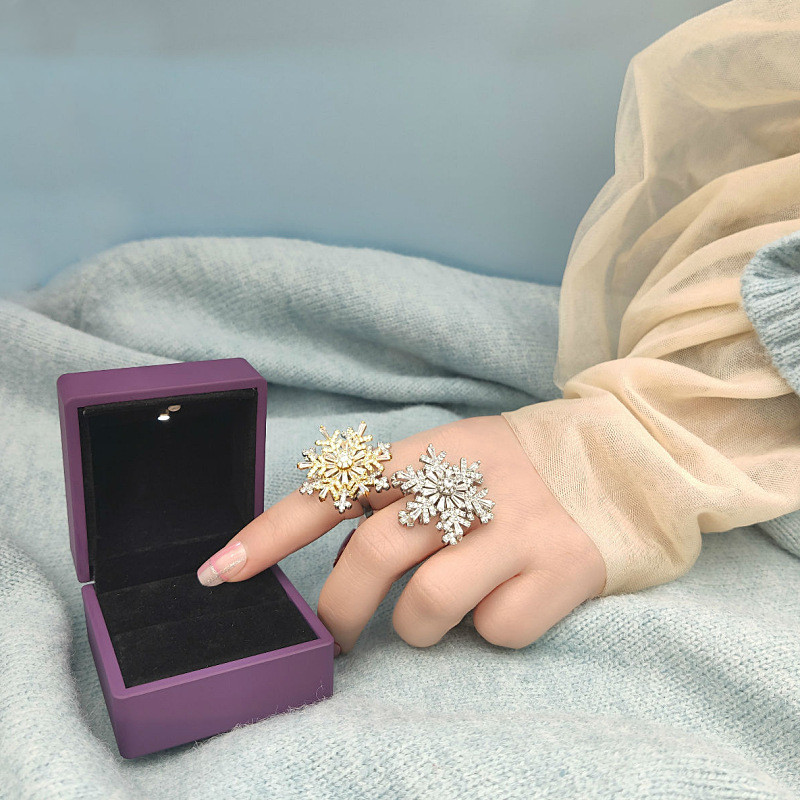 A Charming Rotatable Snowflake Ring that Twirls for Girls - Image 5