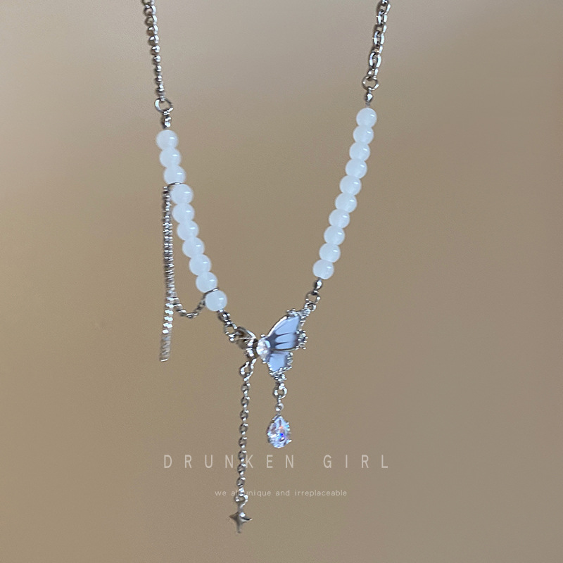 Elegant Butterfly Tassel Pearl Necklace for Women - Clavicle Chain Accessory - Image 22
