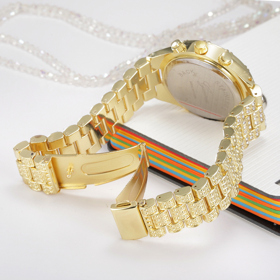 Luxury Geneva Women's Crystal Quartz Analog Wrist Watch - Stainless Steel Sport Timepiece for Fashion Enthusiasts - Image 6